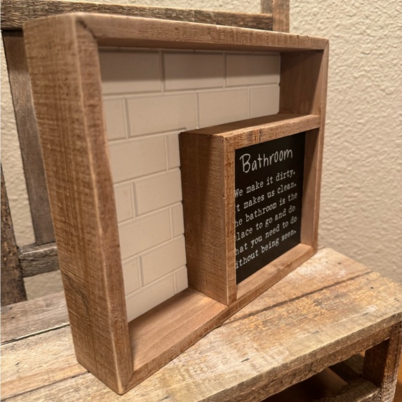 Bathroom Decor, Primitives By Kathy, We Make It Dirty It Makes Us Clean Sign - Picture 5 of 8